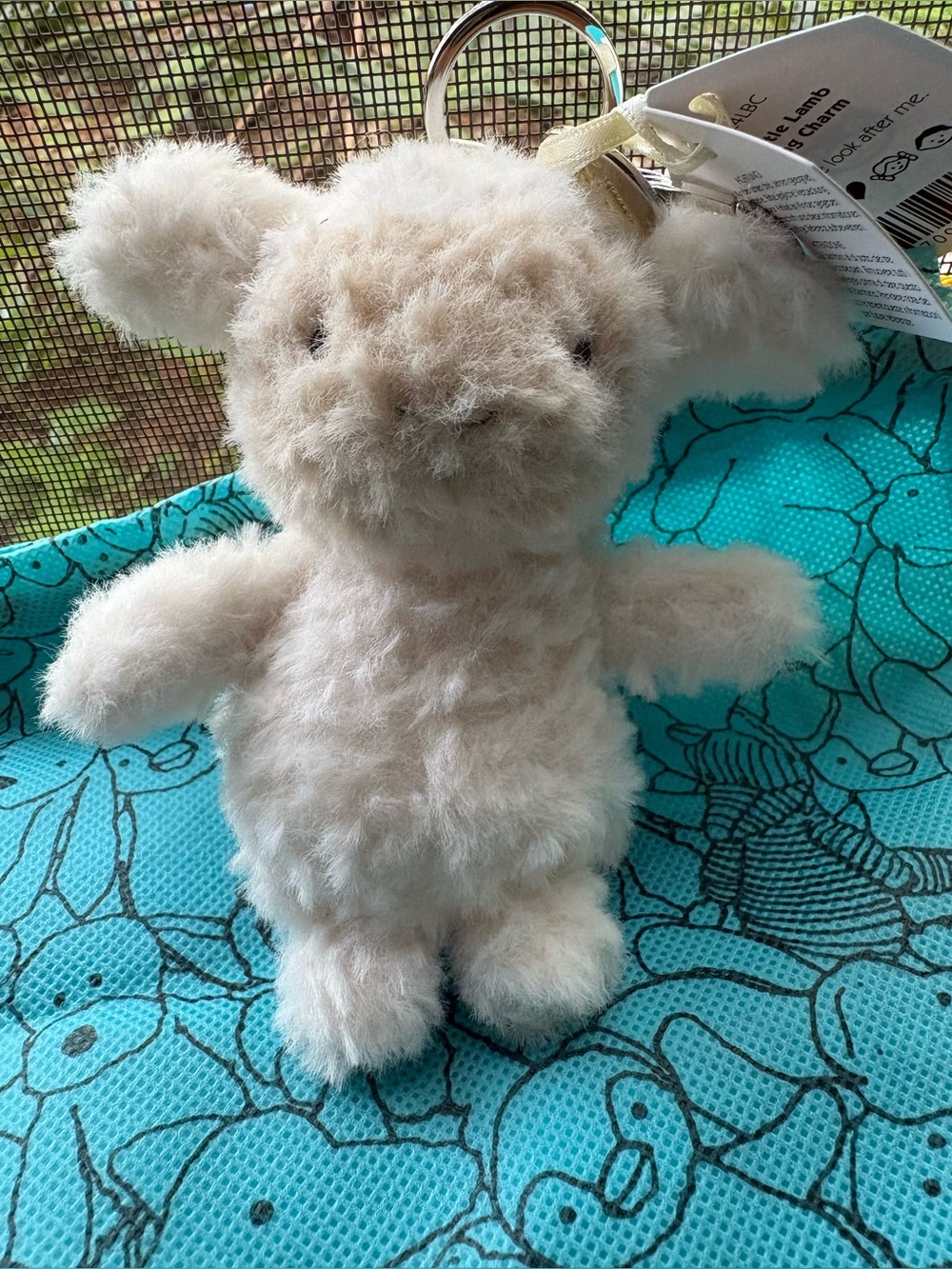 Jellycat Little Lamb Bag Charm- new with tags
